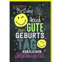 Geburtstag Glückwunschkarte mit Briefumschlag...