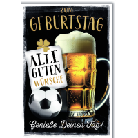 Geburtstag Glückwunschkarte mit Briefumschlag Bier...