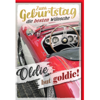 Geburtstag Glückwunschkarte mit Briefumschlag Oldie...