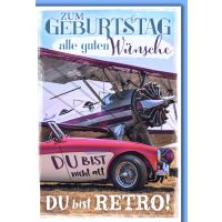 Geburtstag Glückwunschkarte mit Briefumschlag Du...