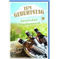 Geburtstag Glückwunschkarte mit Briefumschlag Bier...