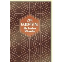 Geburtstag Glückwunschkarte mit Briefumschlag Rauten...