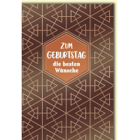 Geburtstag Glückwunschkarte mit Briefumschlag Rauten...