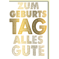 Geburtstag Glückwunschkarte mit Briefumschlag...