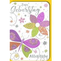 Geburtstag Glückwunschkarte mit Briefumschlag...