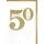 50. Geburtstag Glückwunschkarte mit Briefumschlag Große Zahl in gold