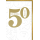 50. Geburtstag Glückwunschkarte mit Briefumschlag Große Zahl in gold