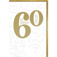 60. Geburtstag Glückwunschkarte mit Briefumschlag...