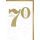 70. Geburtstag Glückwunschkarte mit Briefumschlag Große Zahl in gold