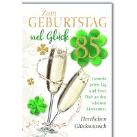 85. Geburtstag Glückwunschkarte mit Briefumschlag...
