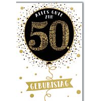 50. Geburtstag Glückwunschkarte mit Briefumschlag...