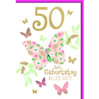 50. Geburtstag Glückwunschkarte mit Briefumschlag...