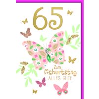 65. Geburtstag Glückwunschkarte mit Briefumschlag...