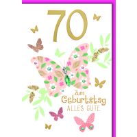 70. Geburtstag Glückwunschkarte mit Briefumschlag...