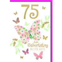 75. Geburtstag Glückwunschkarte mit Briefumschlag...