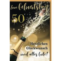 50. Geburtstag Glückwunschkarte mit Briefumschlag...