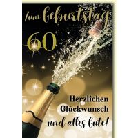 60. Geburtstag Glückwunschkarte mit Briefumschlag...