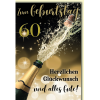 60. Geburtstag Glückwunschkarte mit Briefumschlag...