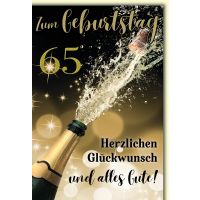 65. Geburtstag Glückwunschkarte mit Briefumschlag...
