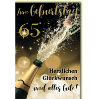 65. Geburtstag Glückwunschkarte mit Briefumschlag...