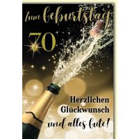 70. Geburtstag Glückwunschkarte mit Briefumschlag...