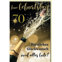 70. Geburtstag Glückwunschkarte mit Briefumschlag...