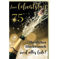 75. Geburtstag Glückwunschkarte mit Briefumschlag...