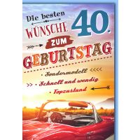 40. Geburtstag Glückwunschkarte mit Briefumschlag...