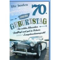 A 70. Geburtstag Glückwunschkarte mit Briefumschlag...