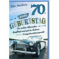 A 70. Geburtstag Glückwunschkarte mit Briefumschlag...