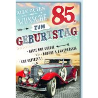 A - 85. Geburtstag Glückwunschkarte mit...