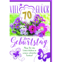 70. Geburtstag Glückwunschkarte mit Briefumschlag...