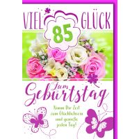 85. Geburtstag Glückwunschkarte mit Briefumschlag...