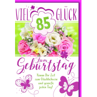 85. Geburtstag Glückwunschkarte mit Briefumschlag...