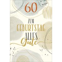 60. Geburtstag Glückwunschkarte mit Briefumschlag...