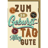 Zahlengeburtstag Drehzahl Glückwunschkarte mit...