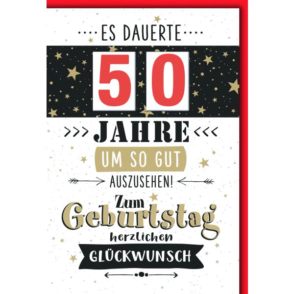 Zahlengeburtstag Drehzahl Zahlenstreifen Glückwunschkarte mit Briefumschlag So gut aussehen