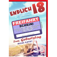 18. Geburtstag Glückwunschkarte mit Briefumschlag...