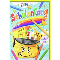 Schulanfang Glückwunschkarte mit Briefumschlag...