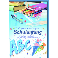 A Schulanfang Glückwunschkarte mit Briefumschlag...
