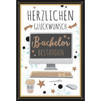 Bachelor Glückwunschkarte mit Briefumschlag PC