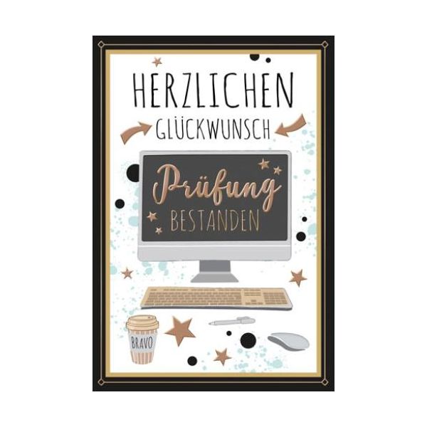 Prüfung Glückwunschkarte mit Briefumschlag PC