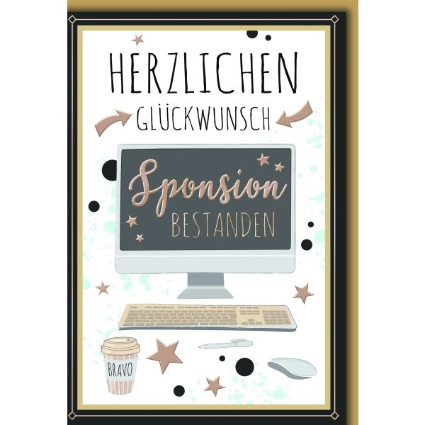 Sponsion Glückwunschkarte mit Briefumschlag PC