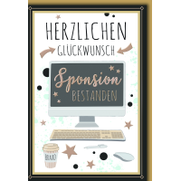 Sponsion Glückwunschkarte mit Briefumschlag PC