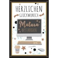 Matura Glückwunschkarte mit Briefumschlag PC