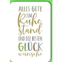 Ruhestand Glückwunschkarte mit Briefumschlag...