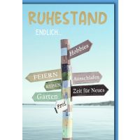 A Ruhestand Glückwunschkarte mit Briefumschlag...