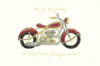 Geburtstag Skorpions Art - Karte mit Umschlag - Motorrad...
