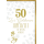 Goldhochzeit Glückwunschkarte mit Briefumschlag 50 in gold groß