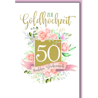 Goldhochzeit Glückwunschkarte mit Briefumschlag...